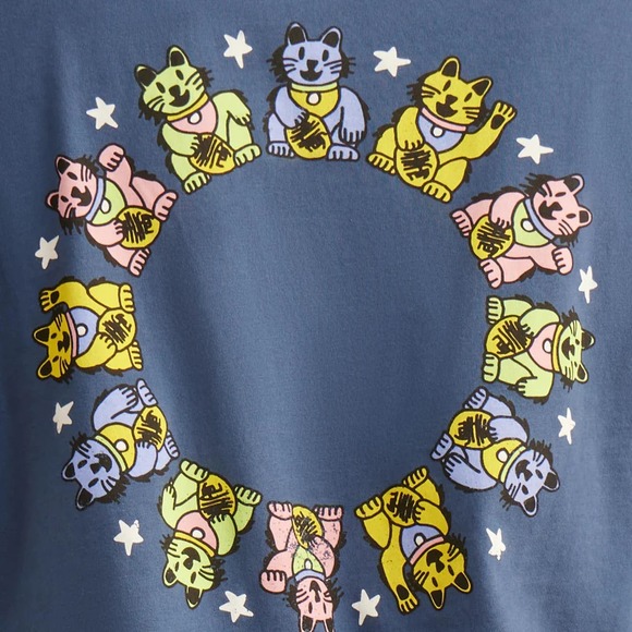 Roark Women's Lady Luck Long Sleeve Premium Tee T-Shirt in Deep Blue - Picture 5 of 5